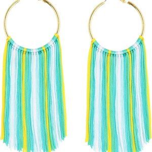 Coiris Hoop Statement Tassels Dangle Drop Earrings for Women